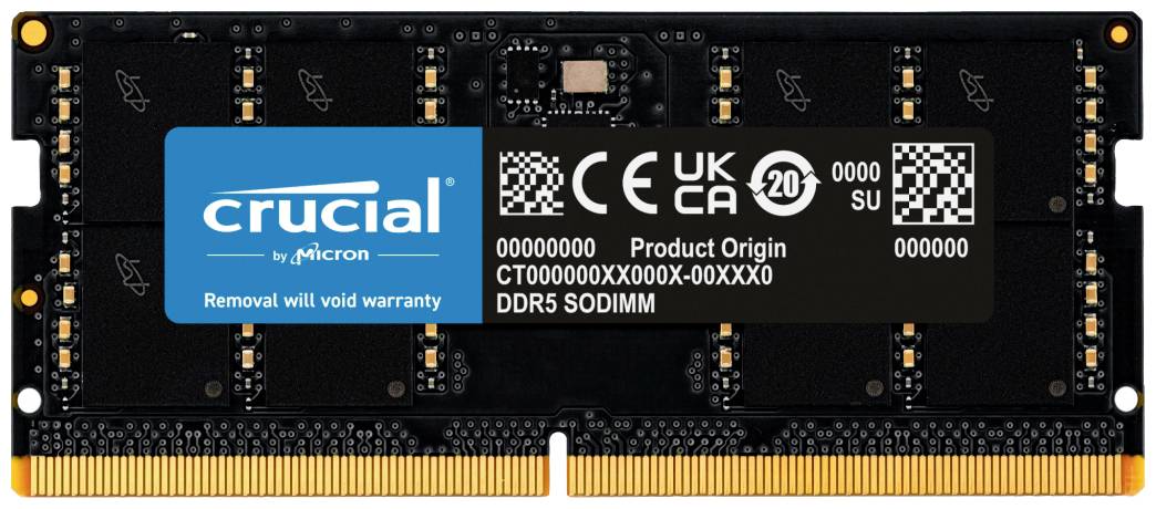 Crucial CT32G48C40S5 Laptop-Arbeitsspeicher Modul DDR5 32 GB 1 x 32 GB 4800 MHz 262pin SO-DIMM CL40 CT32G48C40S5