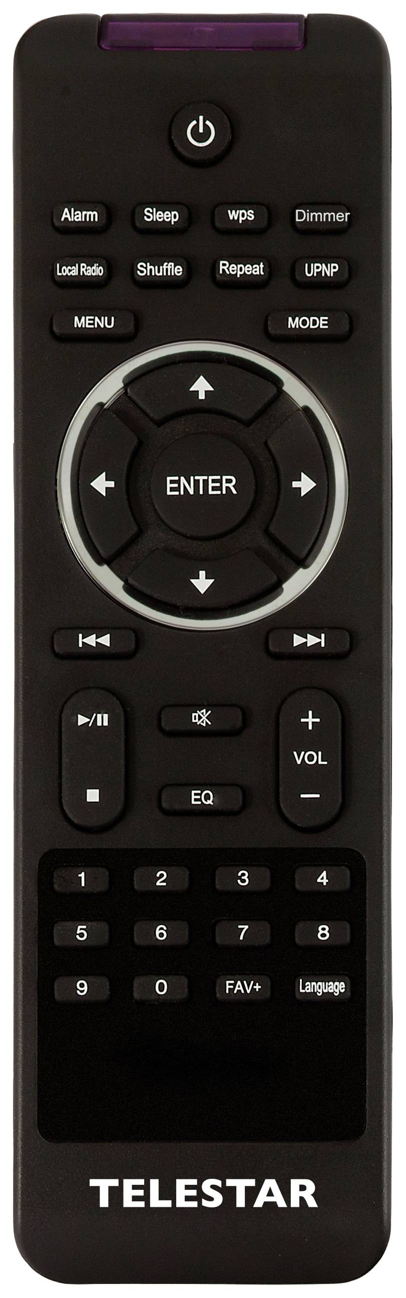 Telestar IR 200 (Schwarz) Küchenradio DAB+, DAB, UKW USB, WLAN, Bluetooth® Weckfunktion, DLNA-fähig, Inkl. Fernbedienung Schwarz