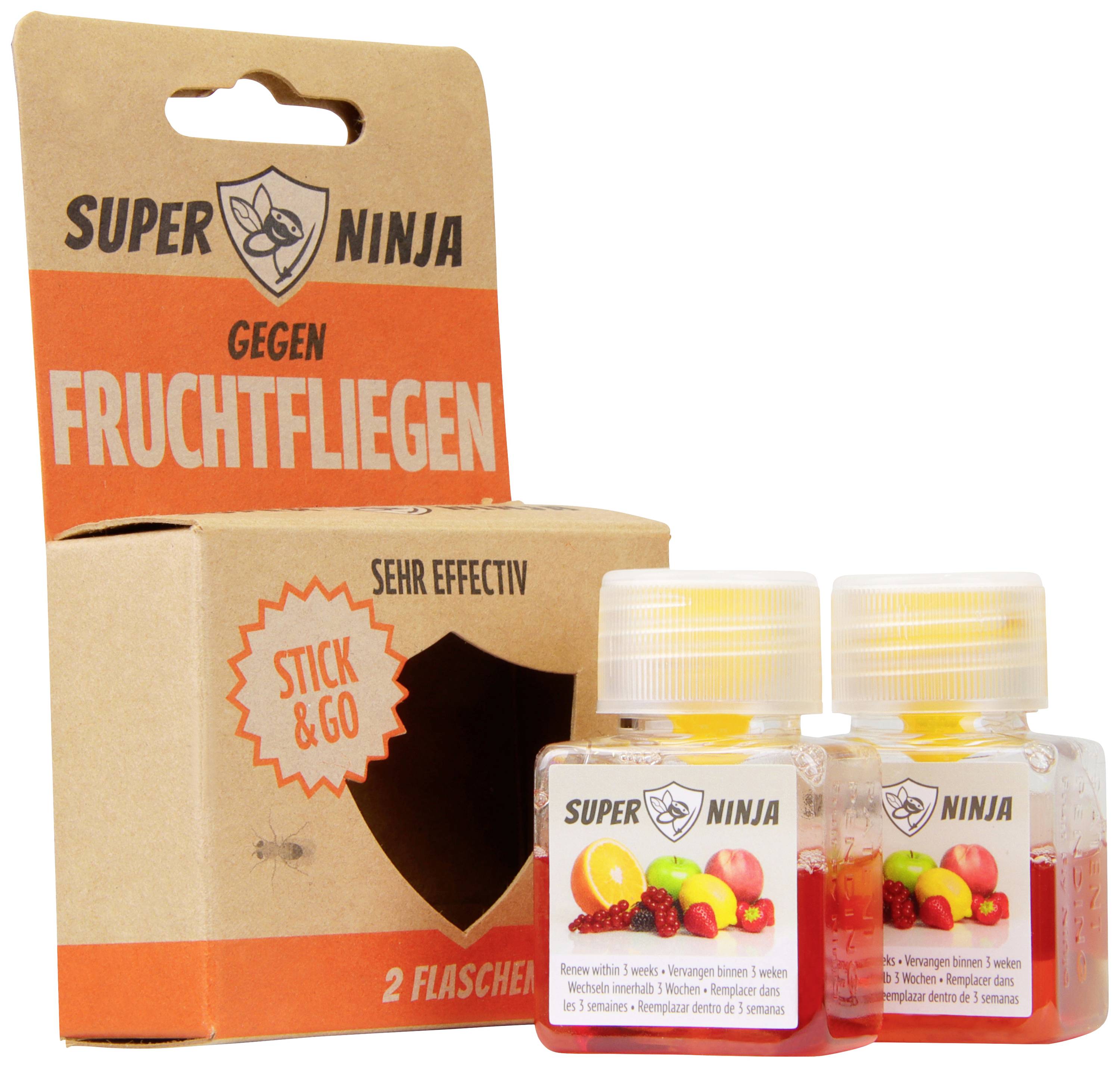 Fruit Fly Ninja Super Ninja FFN42245 Lockstoff Fliegenfalle (B x H x T) 30 x 50 x 30mm 2St.