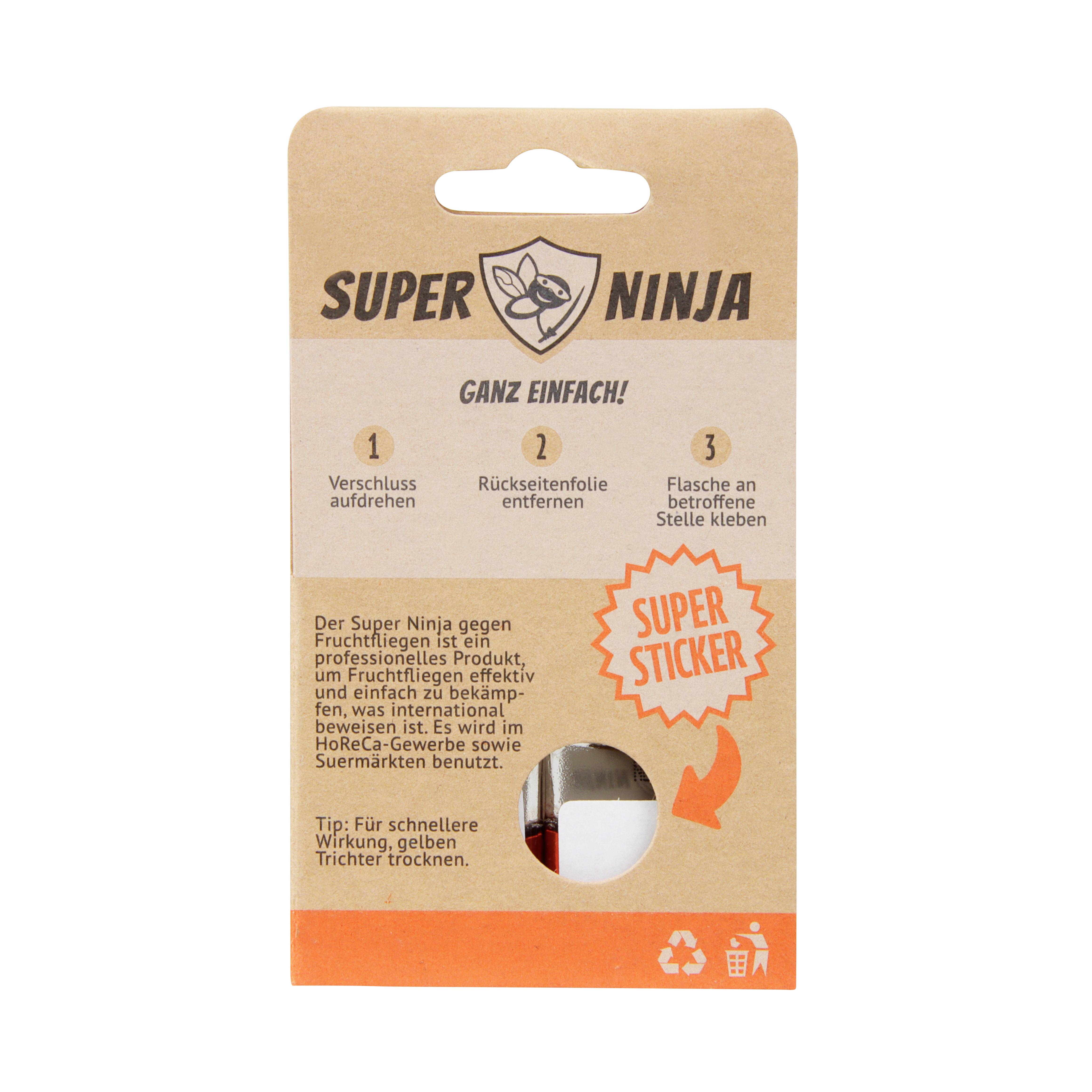 Fruit Fly Ninja Super Ninja FFN42245 Lockstoff Fliegenfalle (B x H x T) 30 x 50 x 30mm 2St.