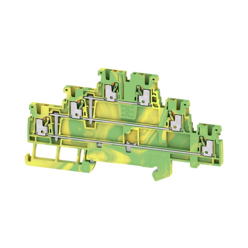 Weidmüller 2818000000 Schutzleiterklemme Push-In-Klemme, Steckanschluss Grün-Gelb 50St.
