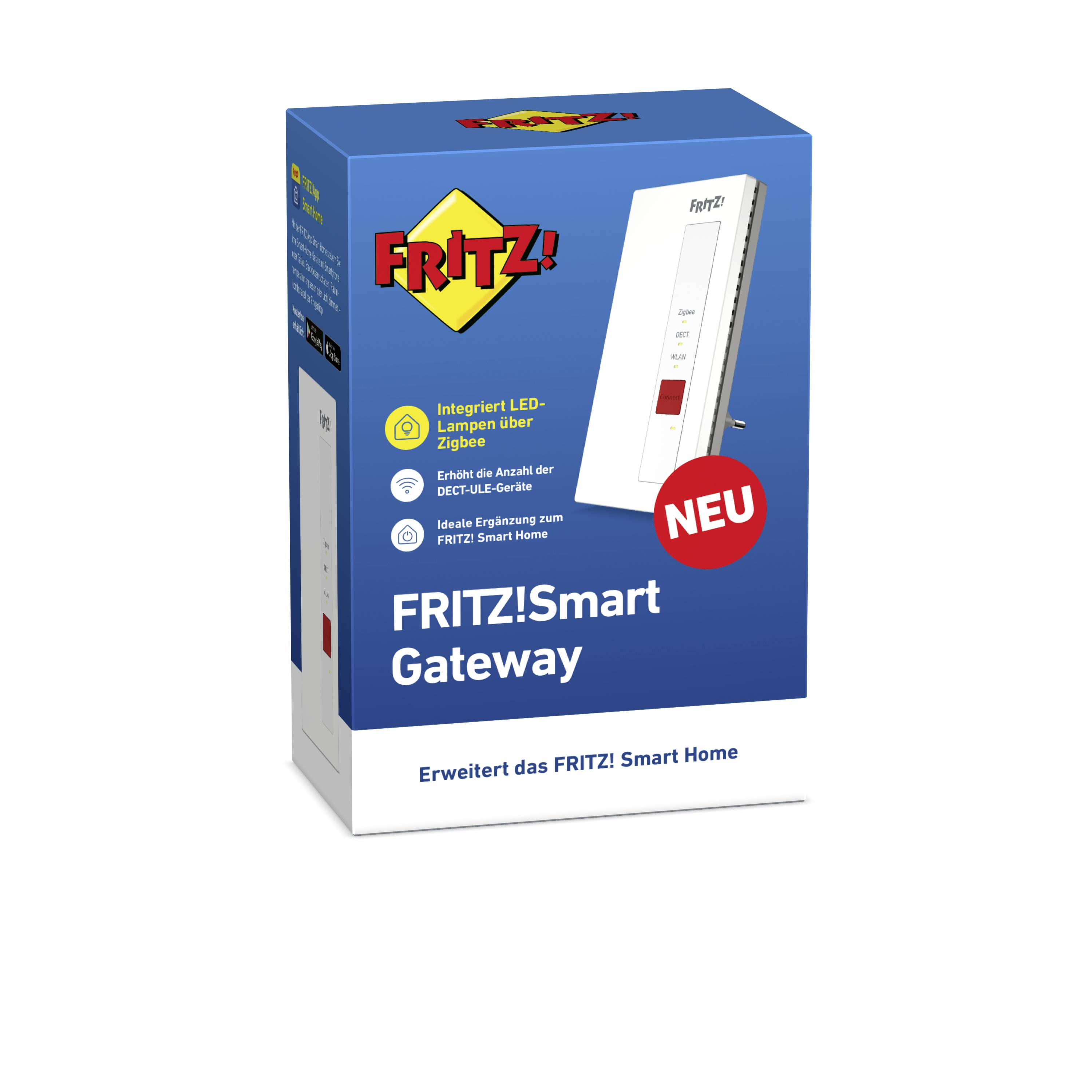 Fritz! FRITZ!Smart Gateway 20003012 ZigBee, DECT ULE, Wi-Fi Smart-Home-Gateway 1 Stück Innenbereich, Steckdose, stationär