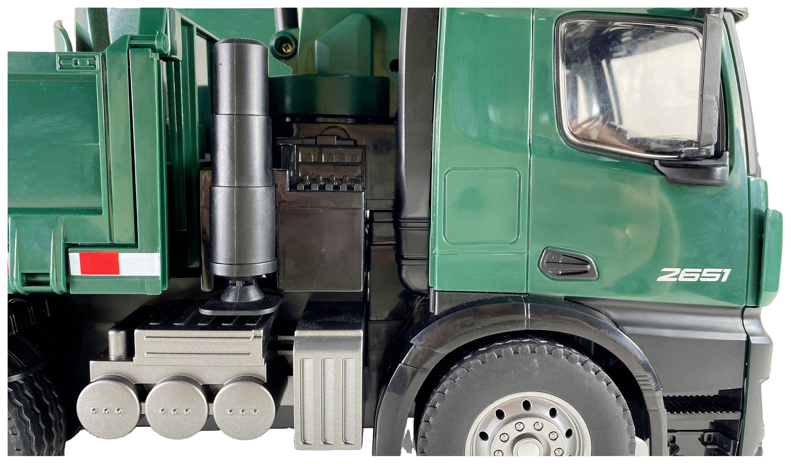 Amewi 22568 Arocs Kranwagen 1:14 Elektro RC Modell-LKW RtR inkl. Akku und Ladekabel, mit Geräuschef