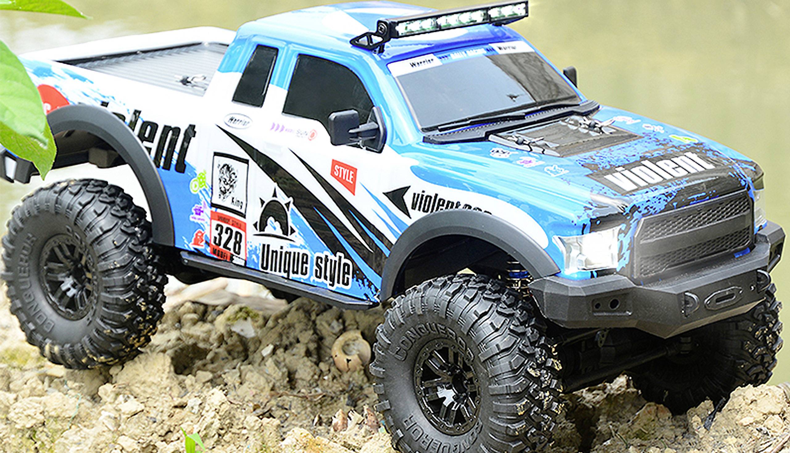 Amewi Dirt Climbing PickUp Race Brushed 1:10 RC Modellauto Elektro Crawler Allradantrieb (4WD) RtR 2,4GHz Inkl. Akku un