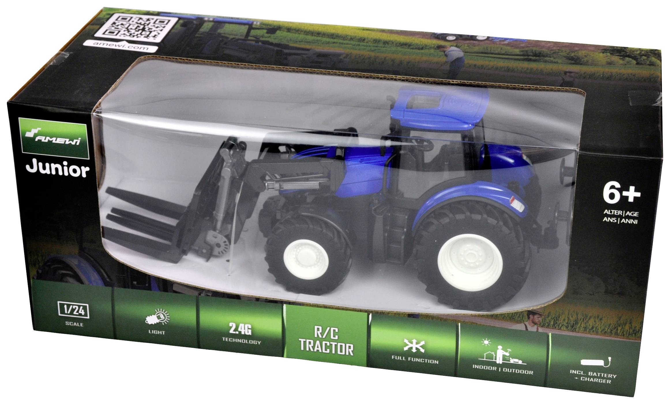 Amewi 1:24 RC Traktor Landwirtschaftsfahrzeug