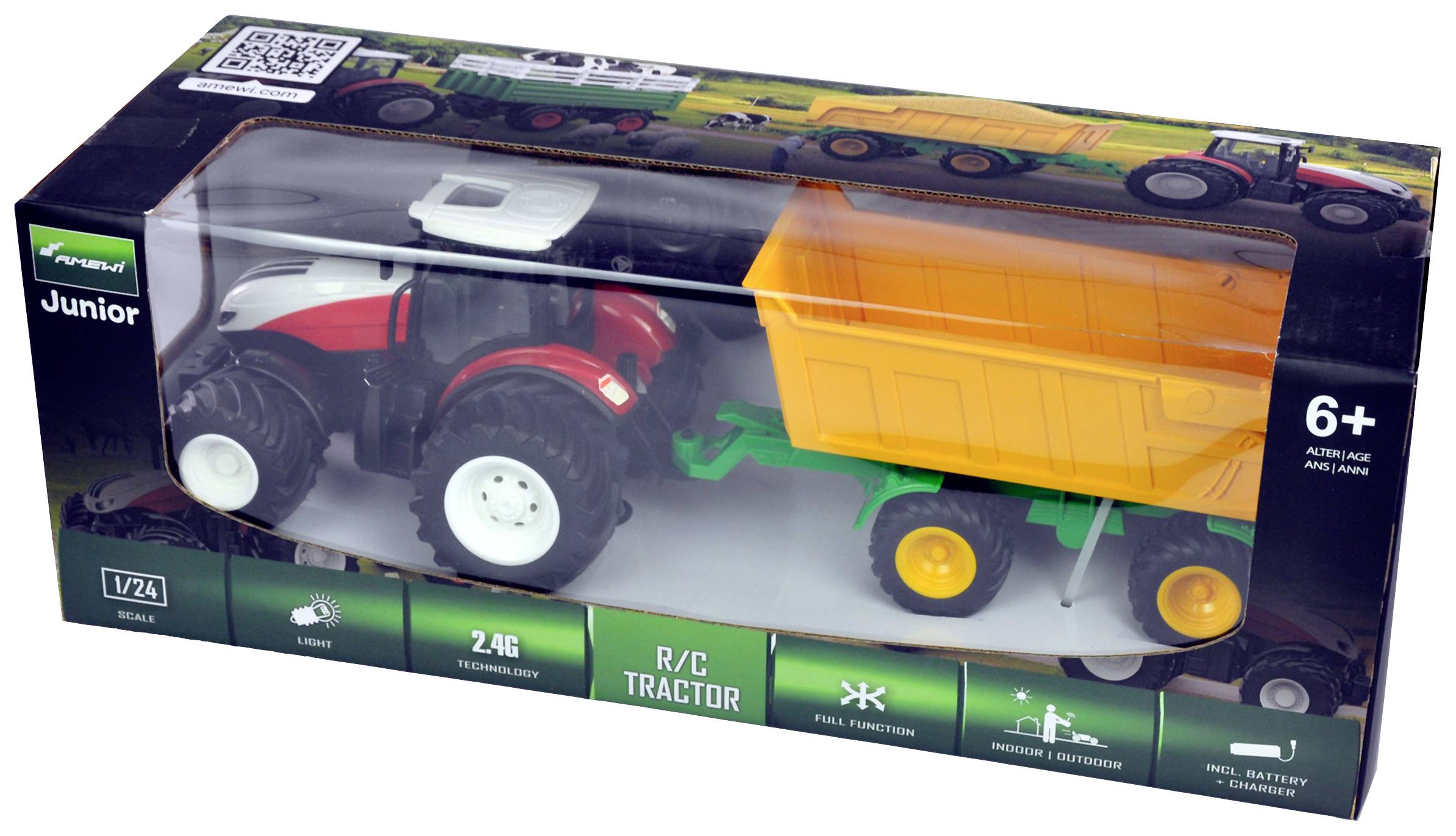 Amewi 1:24 RC Traktor Landwirtschaftsfahrzeug