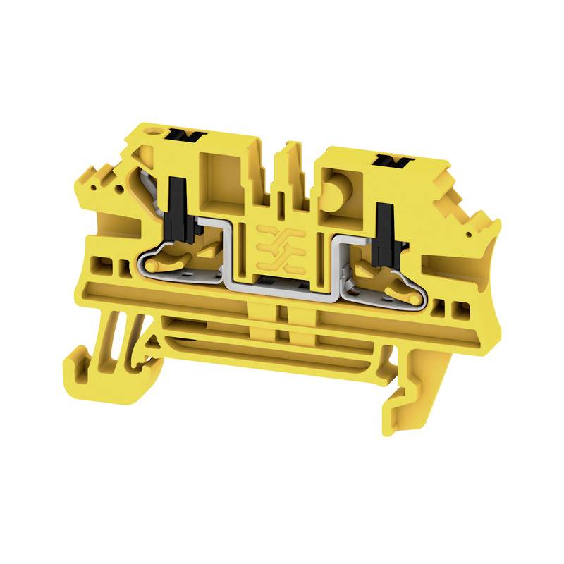 Weidmüller 2847320000 Durchgangsklemme Push-In-Klemme, Steckanschluss Schwarz-Gelb 50St.