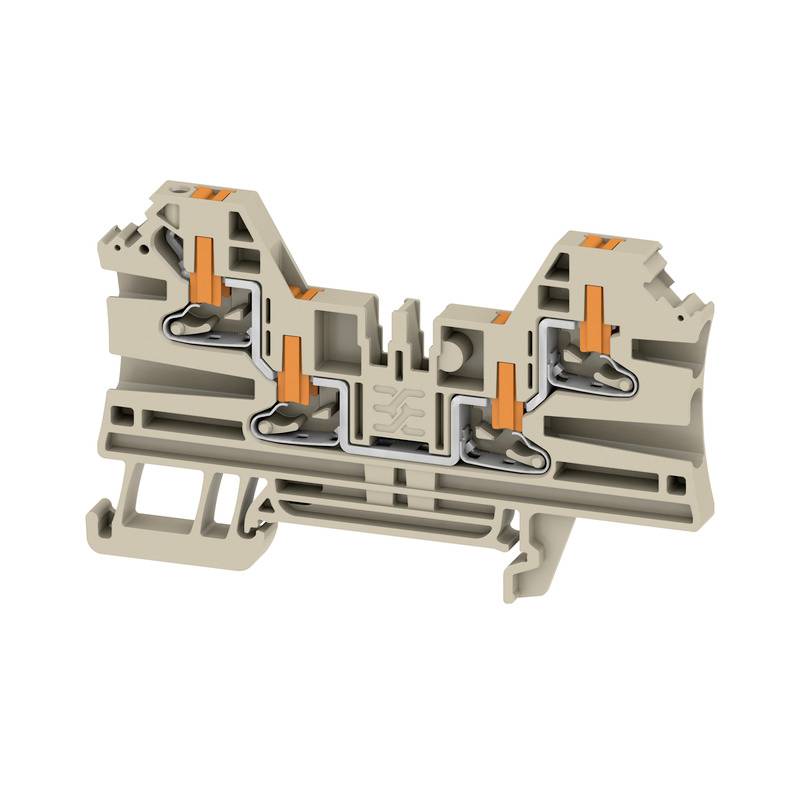 Weidmüller 2847460000 Durchgangsklemme Push-In-Klemme, Steckanschluss Dunkelbeige 50St.