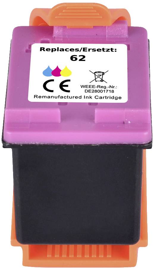 Renkforce Druckerpatrone ersetzt HP 62, C2P06AE Kompatibel Cyan, Magenta, Gelb RF-5705432