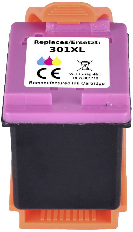Renkforce Druckerpatrone ersetzt HP 301XL, CH564EE Kompatibel Cyan, Magenta, Gelb RF-5705444