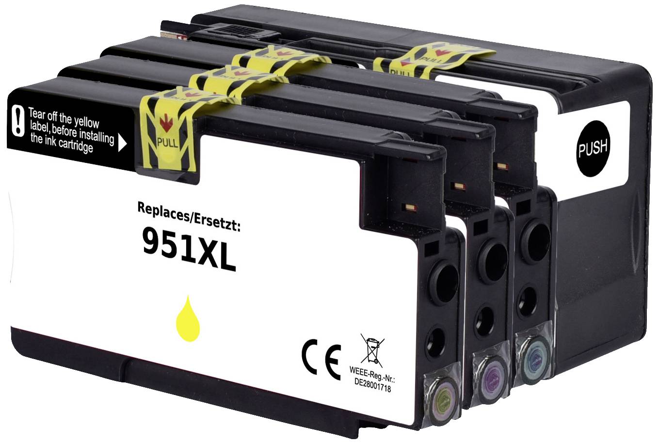 Renkforce Druckerpatrone ersetzt HP 950XL, 951XL, C2P43AE, CN045AE, CN046AE, CN047AE, CN048AE Kompatibel Kombi-Pack Schwarz, Cyan