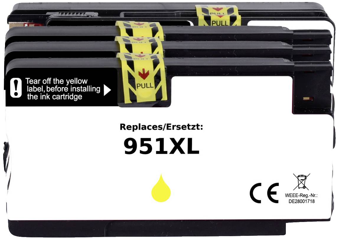 Renkforce Druckerpatrone ersetzt HP 950XL, 951XL, C2P43AE, CN045AE, CN046AE, CN047AE, CN048AE Kompatibel Kombi-Pack Schwarz, Cyan