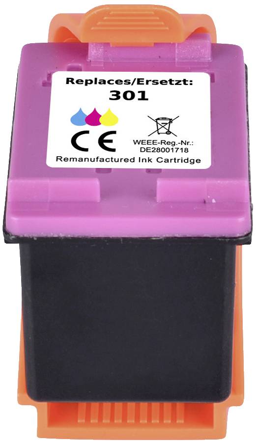 Renkforce Druckerpatrone ersetzt HP 301, CH562EE Kompatibel Cyan, Magenta, Gelb RF-5705450