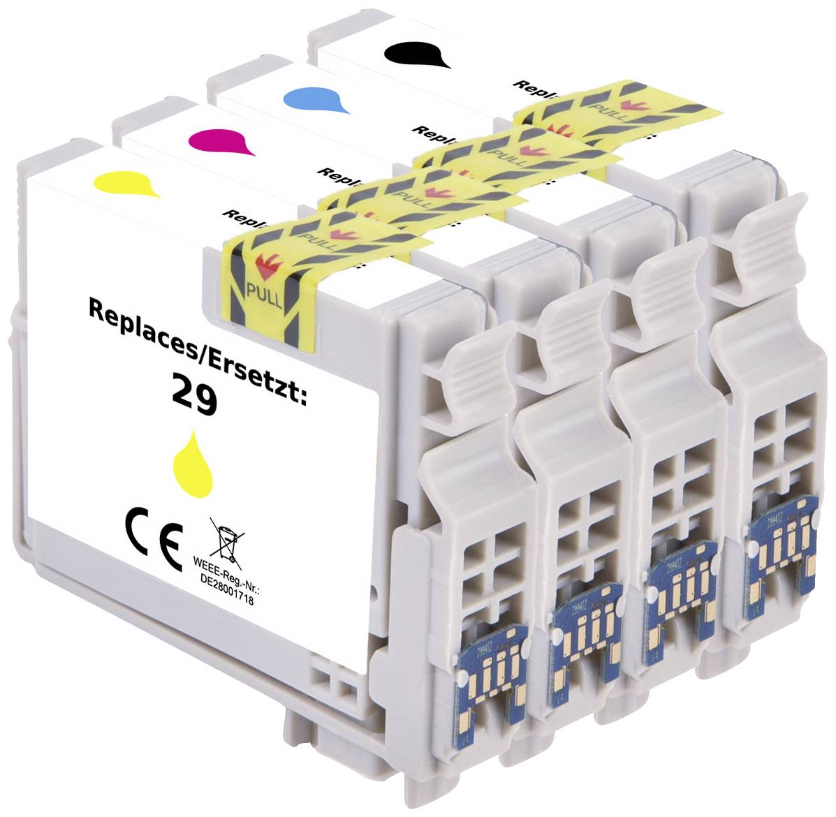 Renkforce Druckerpatrone ersetzt Epson 29, T2986, T2981, T2982, T2983, T2984 Kompatibel Kombi-Pack Schwarz, Cyan, Magenta, Gelb