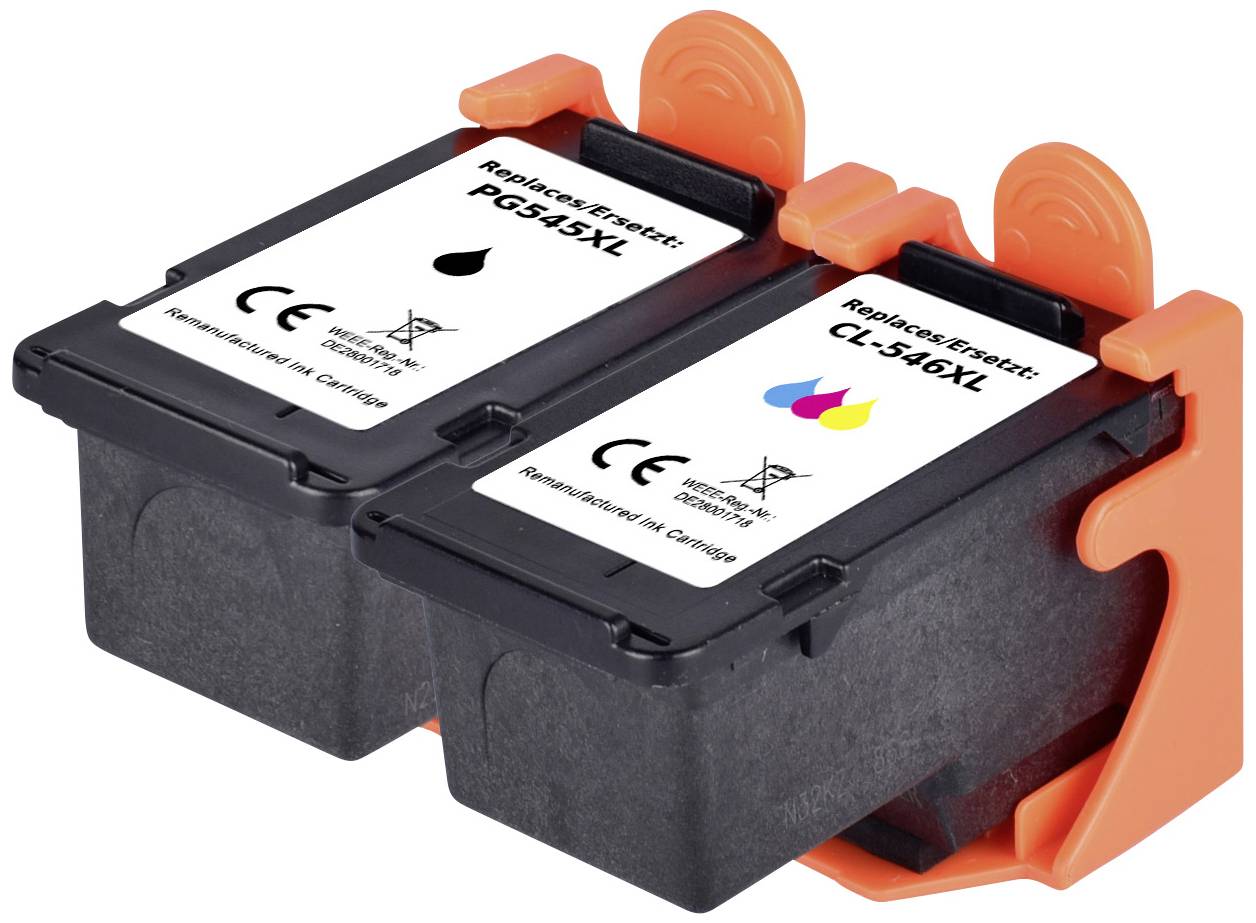 Renkforce Druckerpatrone ersetzt Canon PG-545 XL, CL-546 XL Kompatibel Kombi-Pack Schwarz, Cyan, Magenta, Gelb RF-5706064