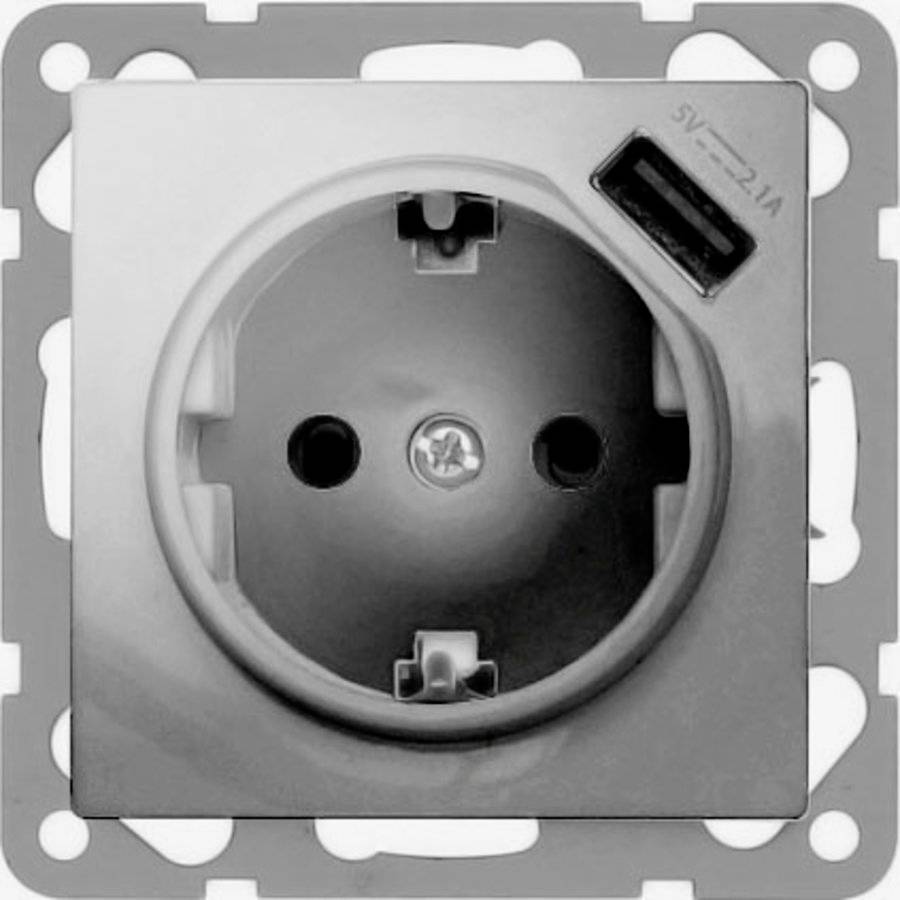 PEHA by Honeywell Einsatz USB-Steckdose Aluminium 244161 1St.