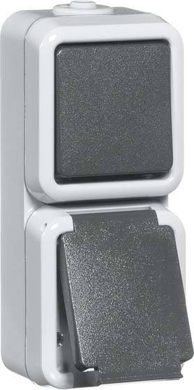 PEHA by Honeywell Komplett Schalter/Steckdosen Kombination Grau 307611 1 St.