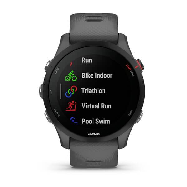 Garmin Forerunner® 255 Smartwatch 46mm Schiefer-Grau, Schwarz