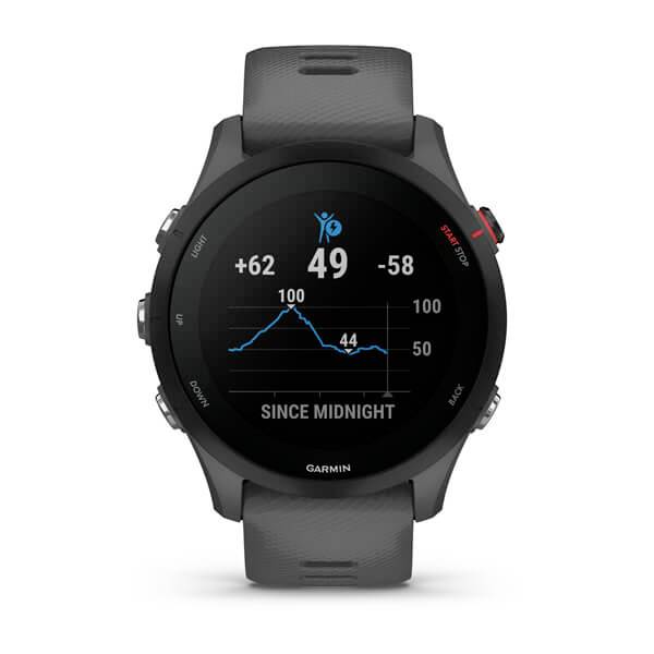Garmin Forerunner® 255 Smartwatch 46mm Schiefer-Grau, Schwarz