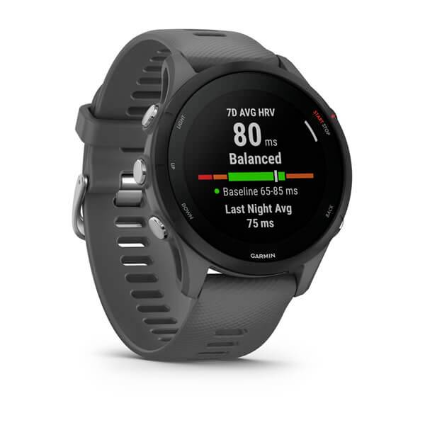 Garmin Forerunner® 255 Smartwatch 46mm Schiefer-Grau, Schwarz
