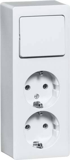 PEHA by Honeywell Komplett Schalter/Steckdosen Kombination Weiß 276621 1St.
