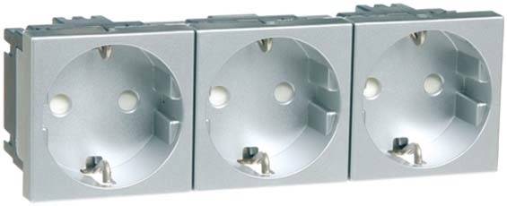 PEHA by Honeywell 1fach Einsatz Steckdose Aluminium 516311 1St.