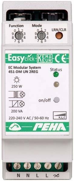 'Easyclick EC Modular System 451-DM UN 2REG' Steuergerät mit Funktion- und Modusregler. 250W, 200VA, 220-240V AC/50-60Hz.