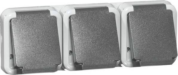 PEHA by Honeywell 1fach Komplett Steckdose Grau 312771 2St.