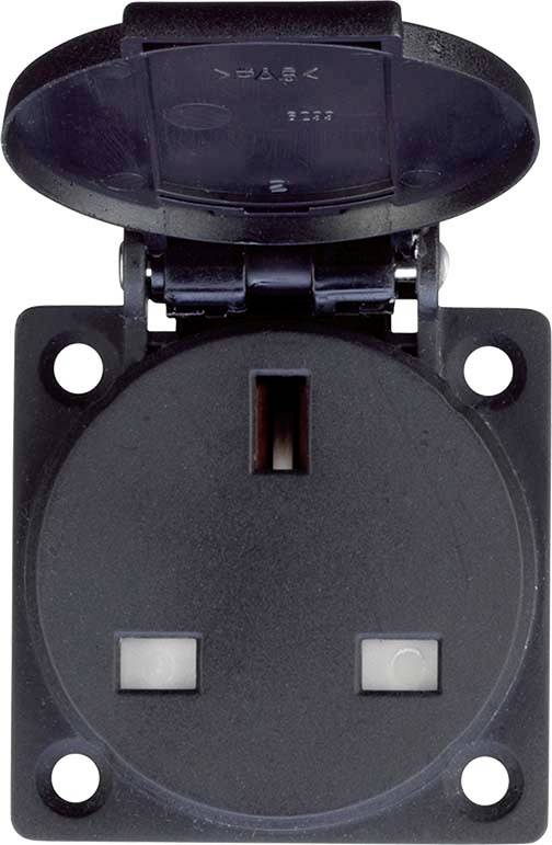 ABL Sursum BS13630 Einbau-Steckdose IP54 Schwarz