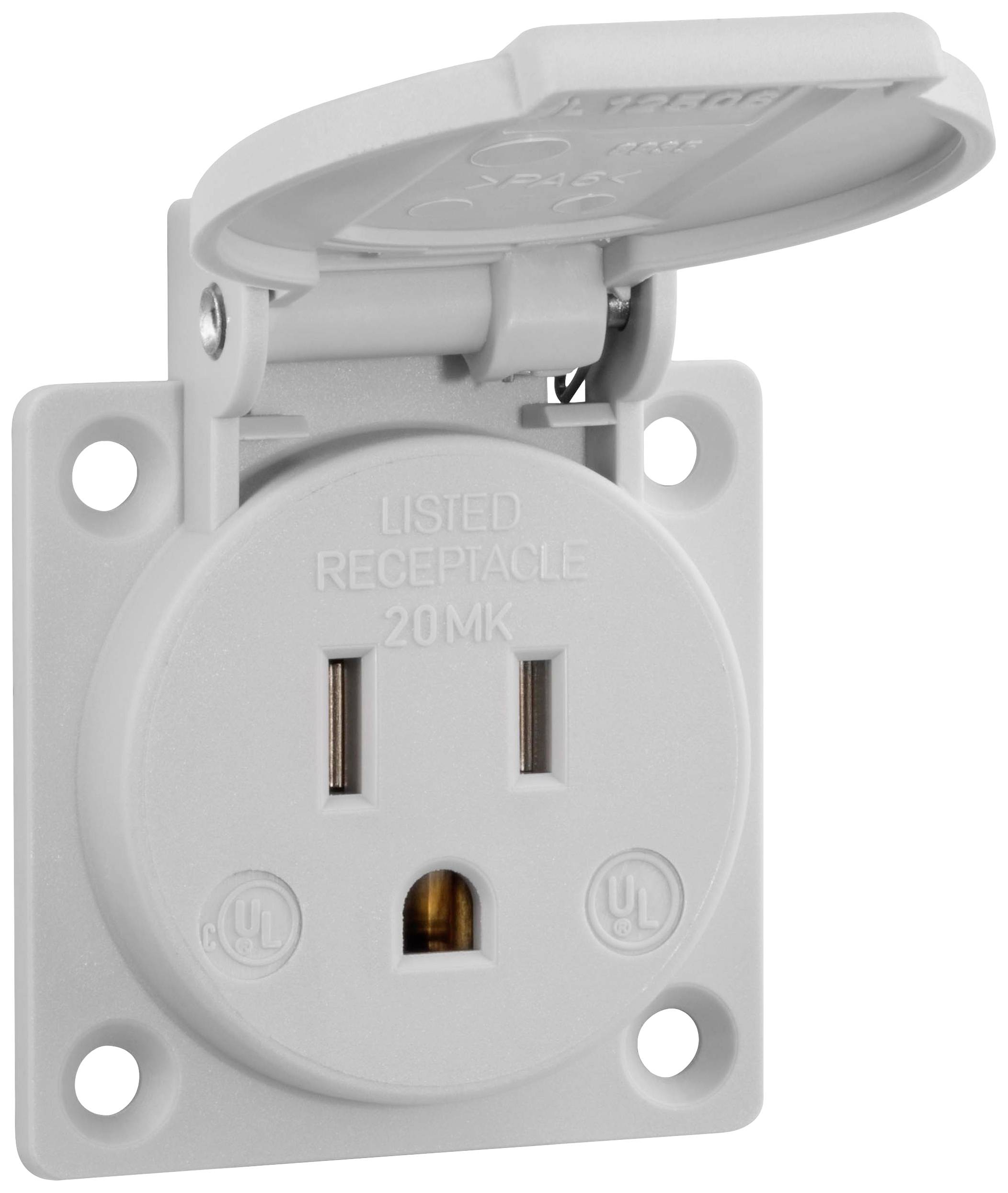 ABL Sursum UL12506 Einbau-Steckdose IP44 Grau