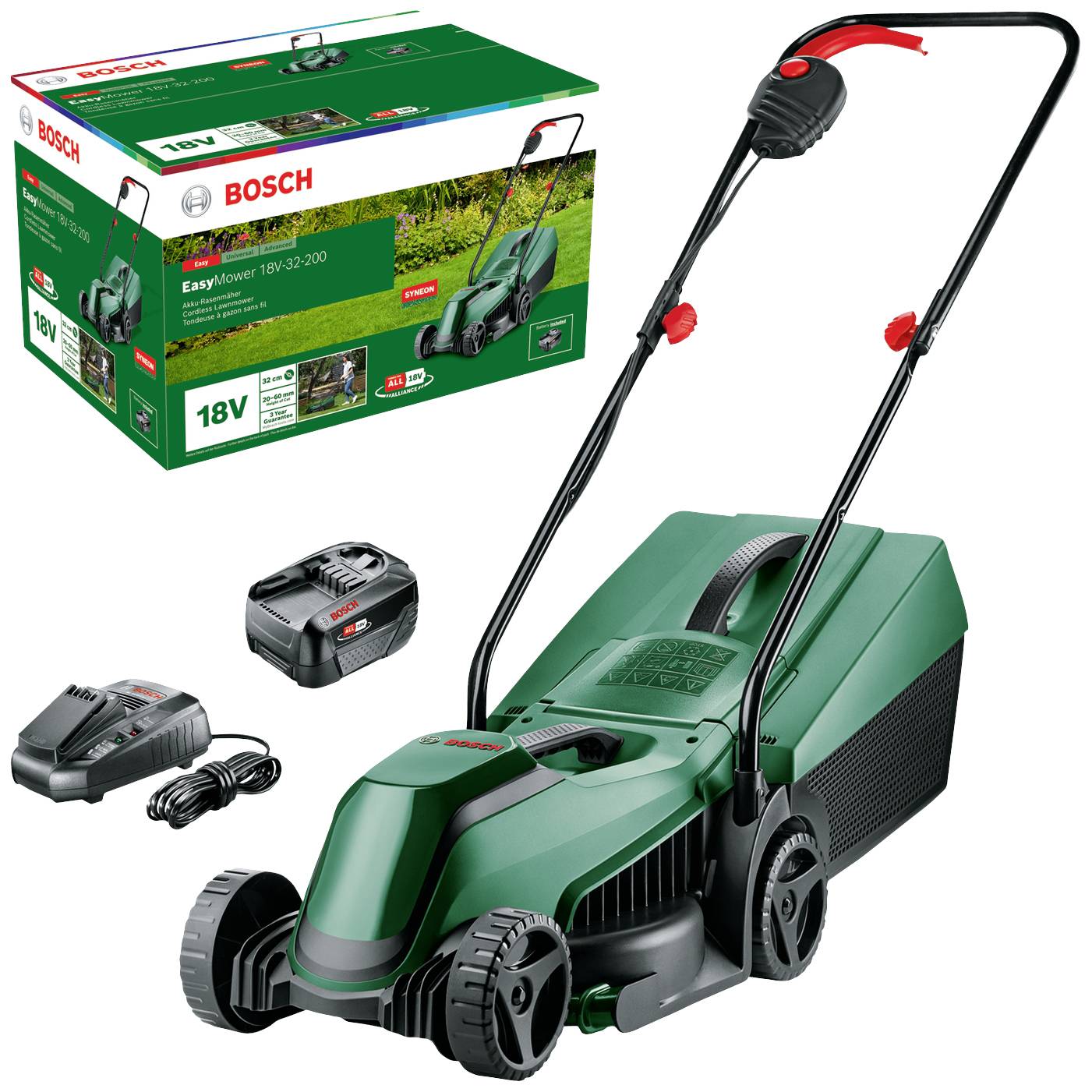 Bosch Home and Garden Easy Mower 18V-32-200 Akku Akku-Rasenmäher inkl. Akku, inkl. Ladegerät 18 V Schnittbreite (max.) 320 mm