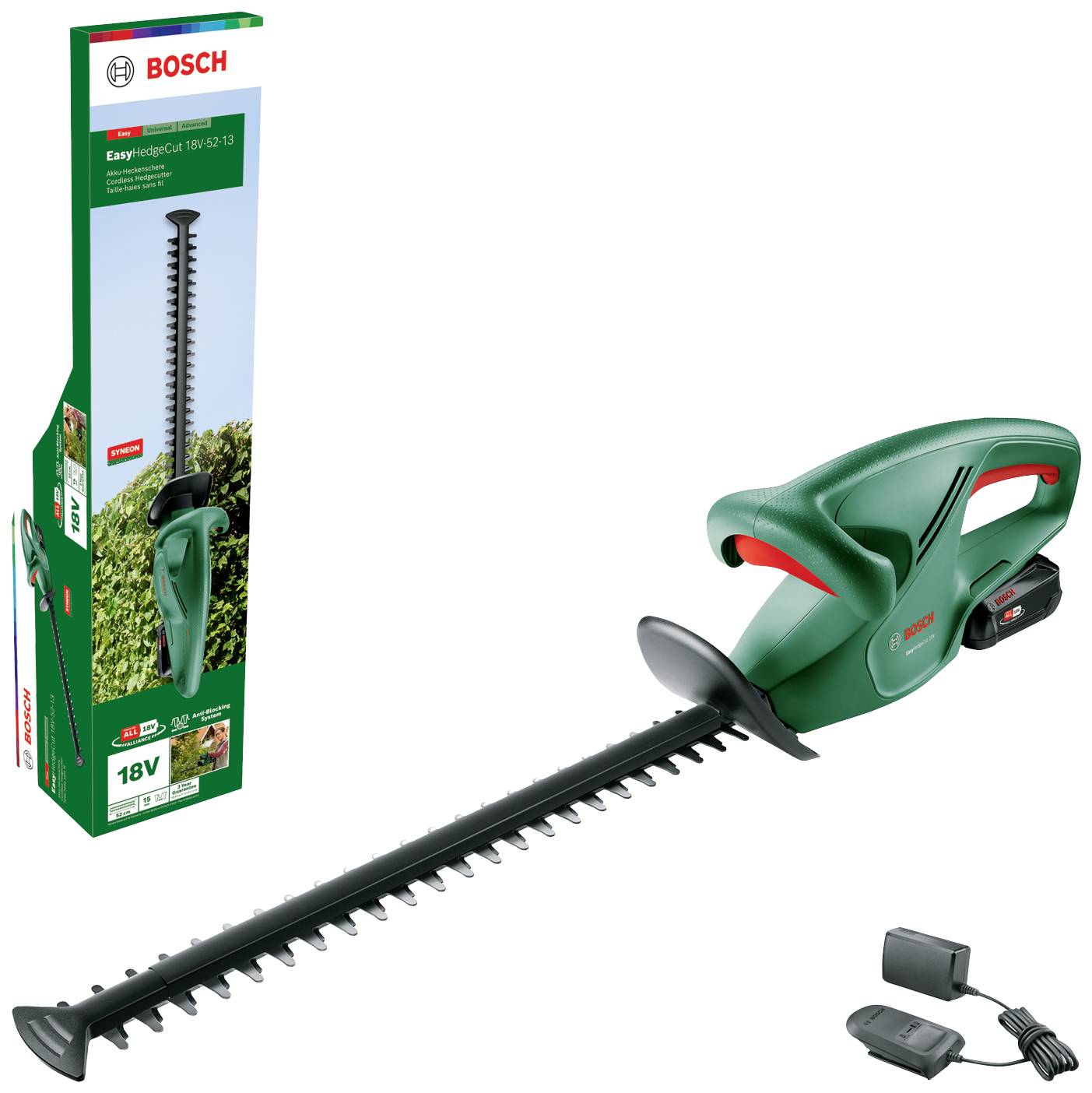 Bosch Home and Garden EasyHedgeCut 18V-52-13 Akku Heckenschere inkl. Akku, inkl. Ladegerät 18V Li-Ion 520mm