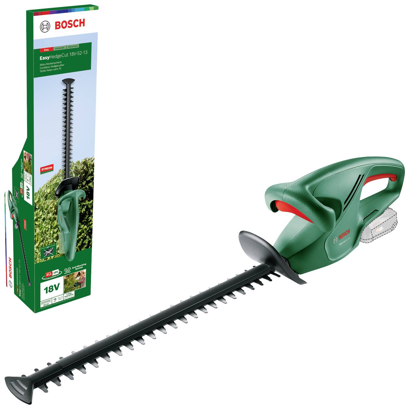 Bosch Home and Garden EasyHedgeCut 18V-52-13 Akku Heckenschere ohne Akku, ohne Ladegerät 18V Li-Ion 520mm
