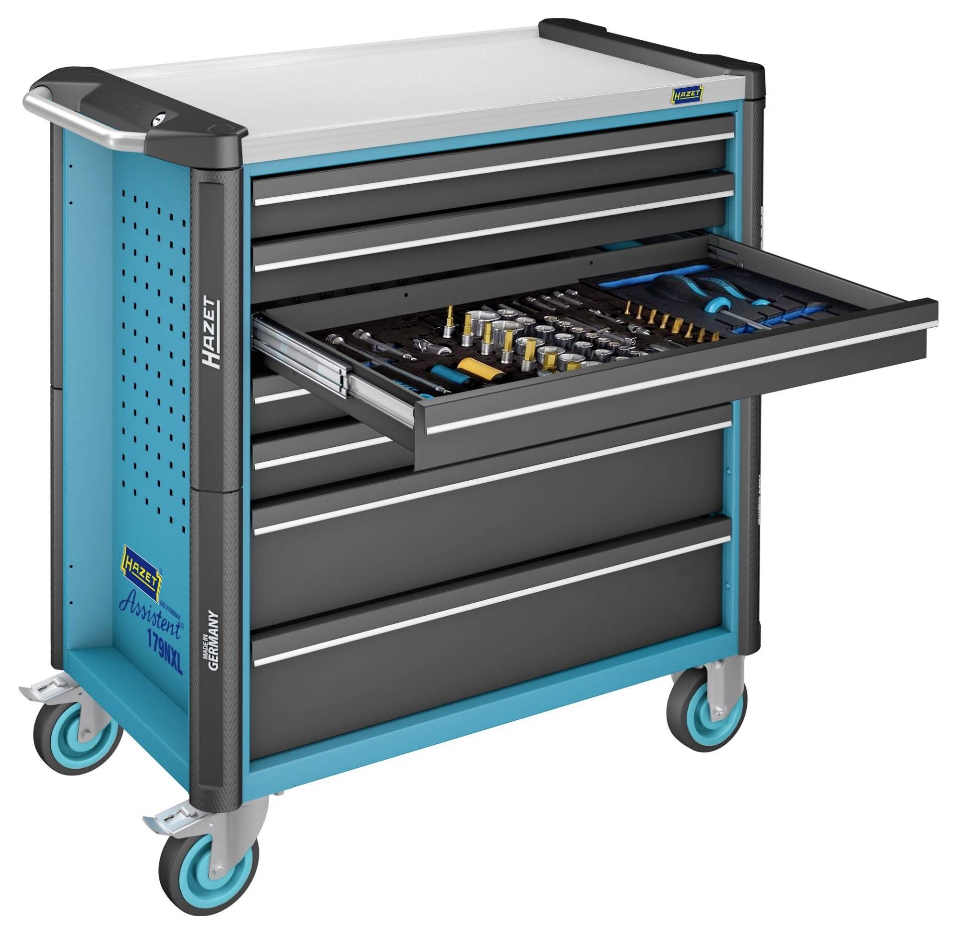 Hazet 179NXL-7 Werkstattwagen Herstellerfarbe: Blau, Schwarz
