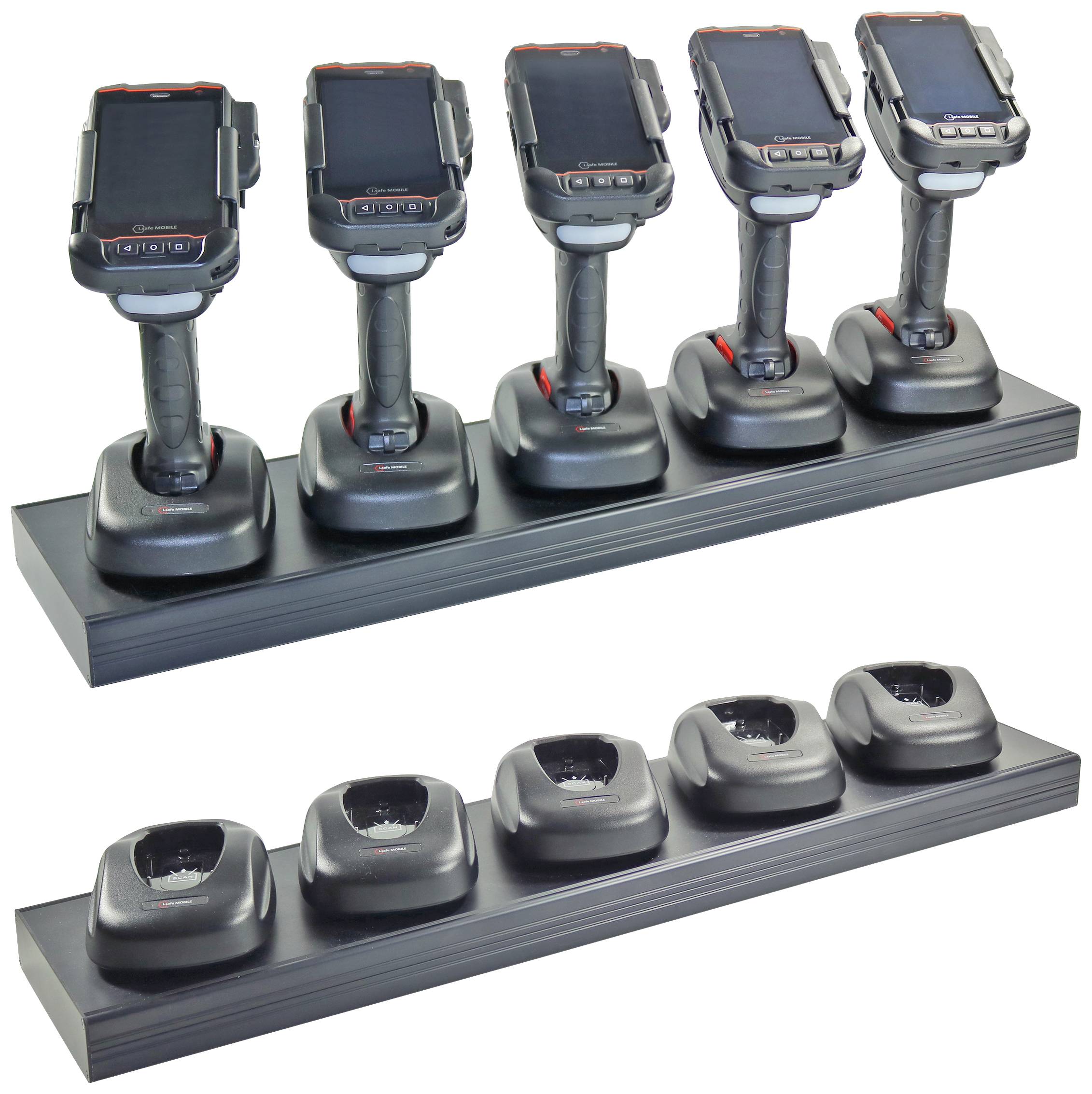 ISafe MOBILE IS-MCTH1.1 Triggerhandle Multicharger Set Barcode-Scanner-Ladestation Schwarz