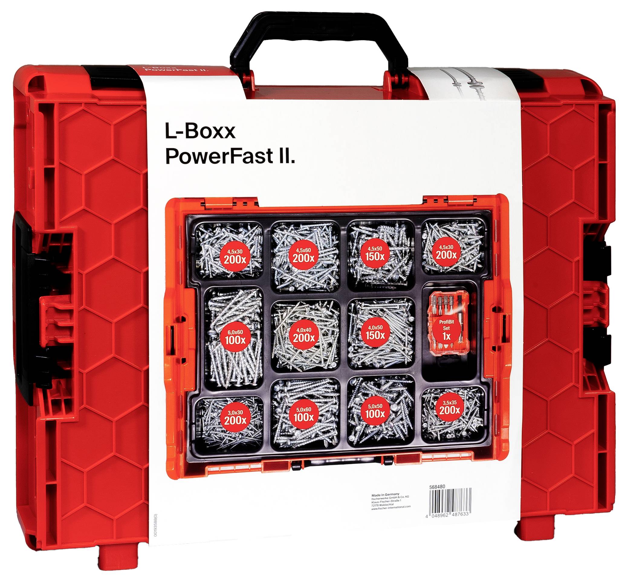 Fischer 568480 PowerFast II PH L-Boxx 102 Tellerschrauben Innenvielzahn Stahl galvanisch verzinkt 1St.
