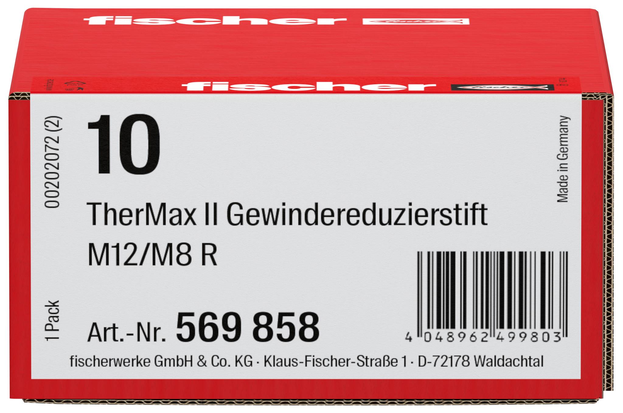 Fischer 569858 TherMax M12/M8 R Gewindereduzierstift 10St.