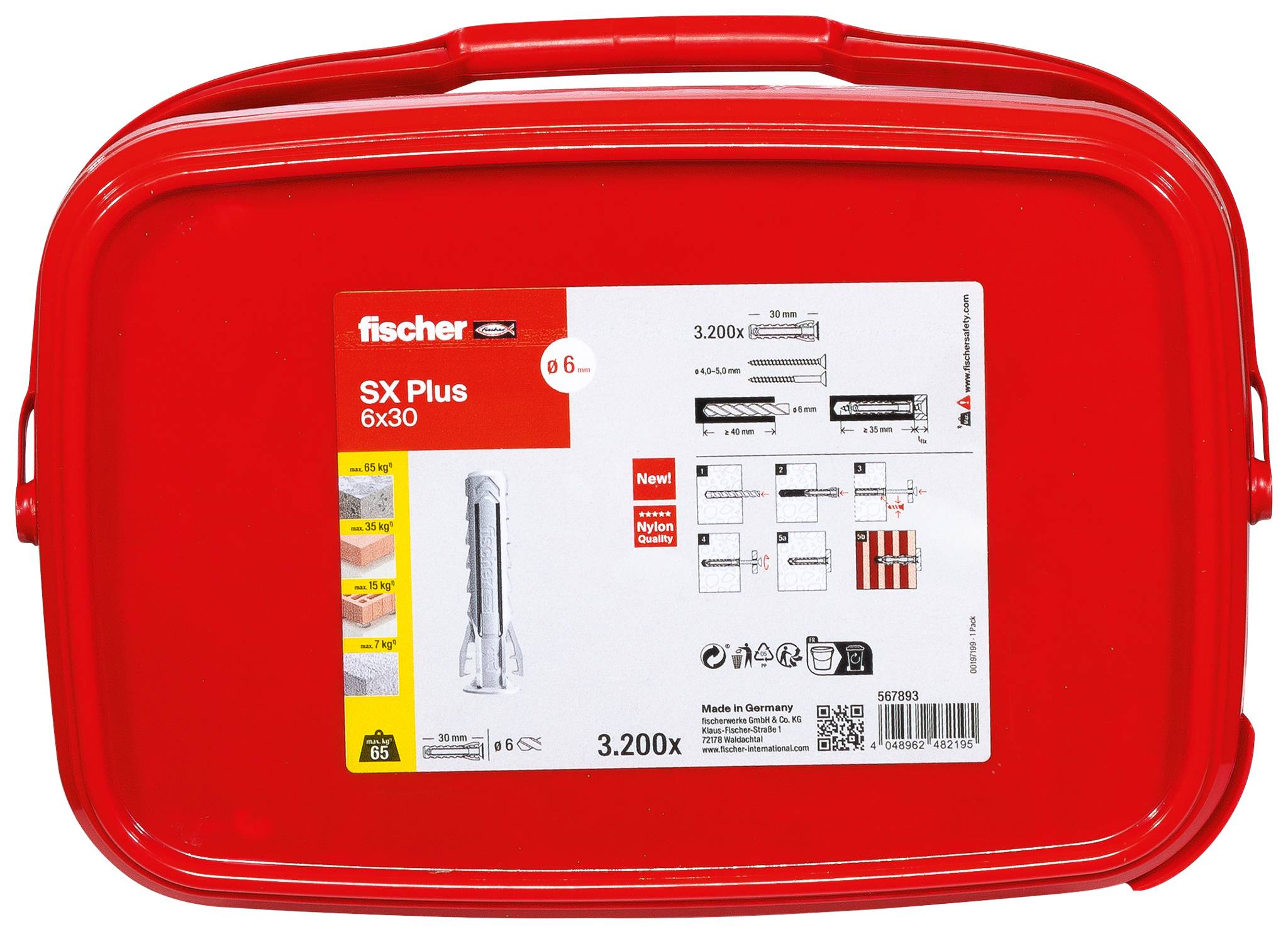 Fischer 567893 SX Plus Spreizdübel 30mm 6mm 3200St.