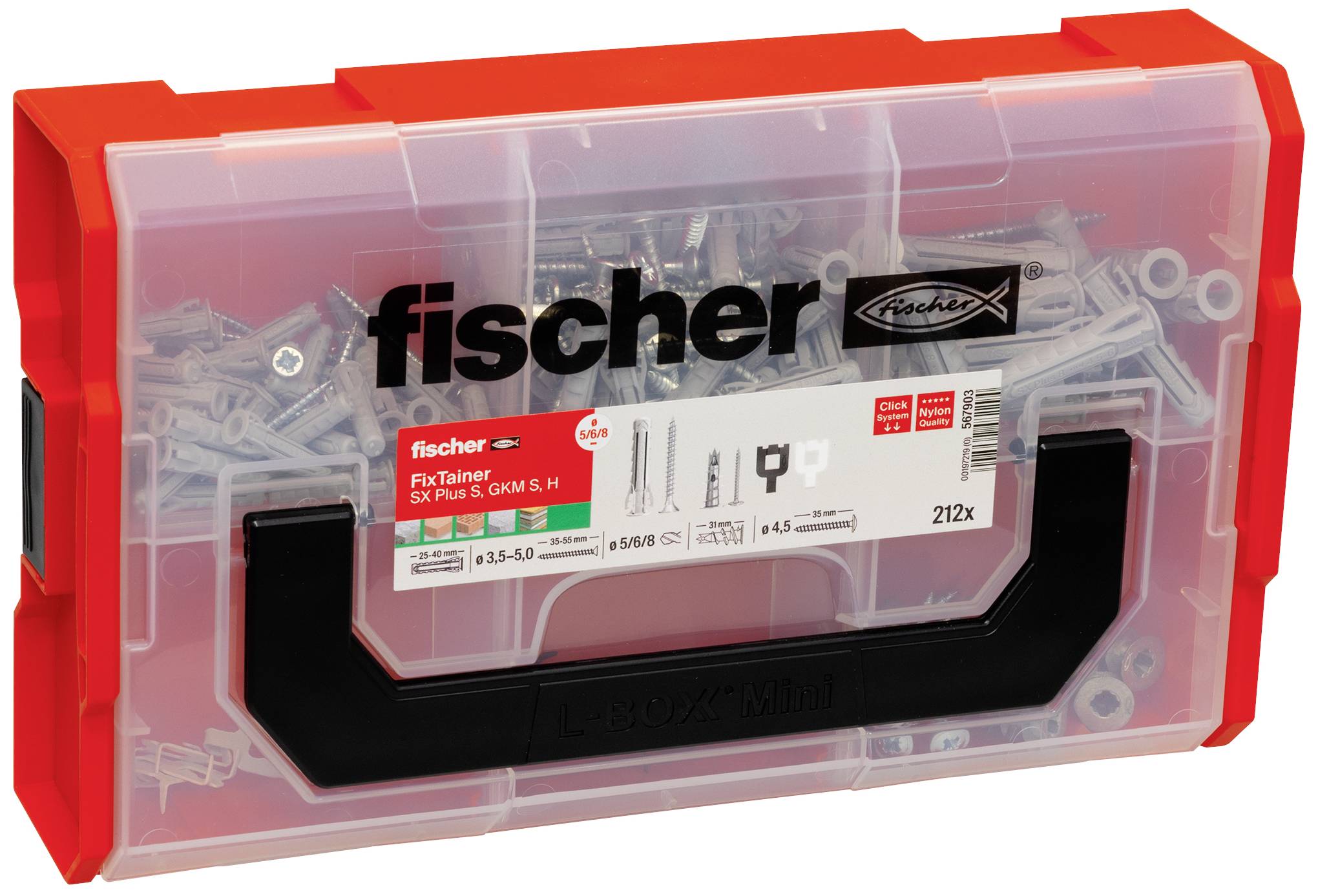 Fischer 567903 FixTainer SX Plus Befestigungsset 212 St.