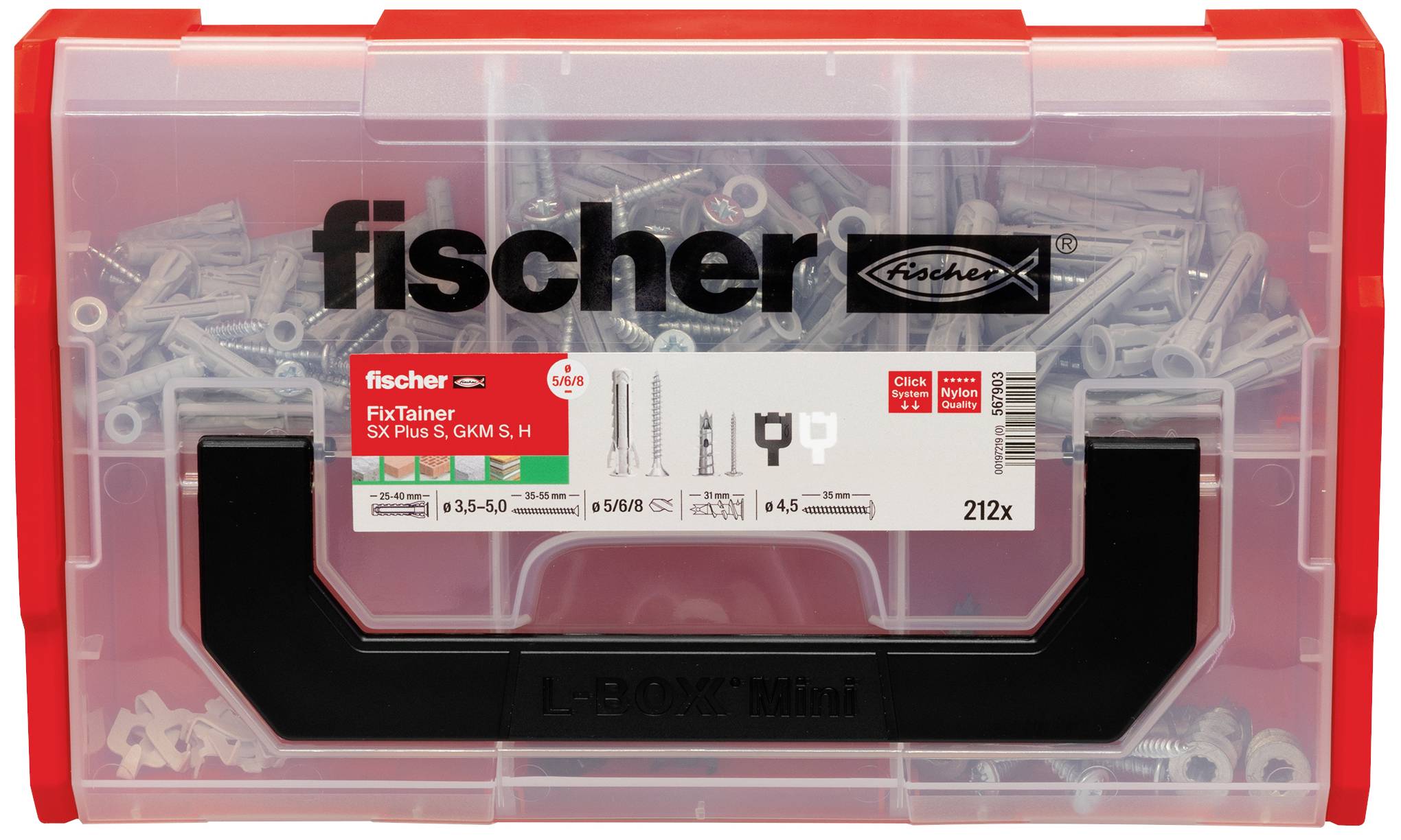 Fischer 567903 FixTainer SX Plus Befestigungsset 212 St.