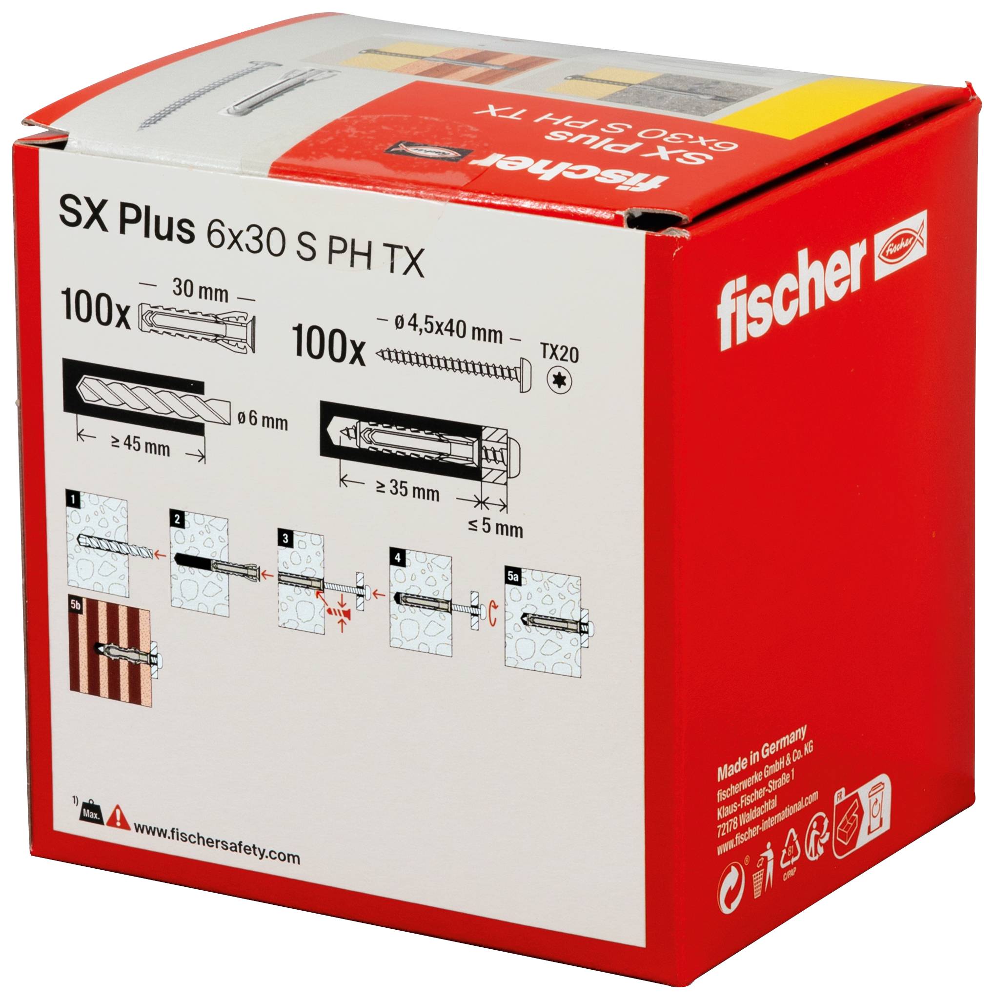 Fischer 567935 SX Plus Spreizdübel 30mm 6mm 100St.