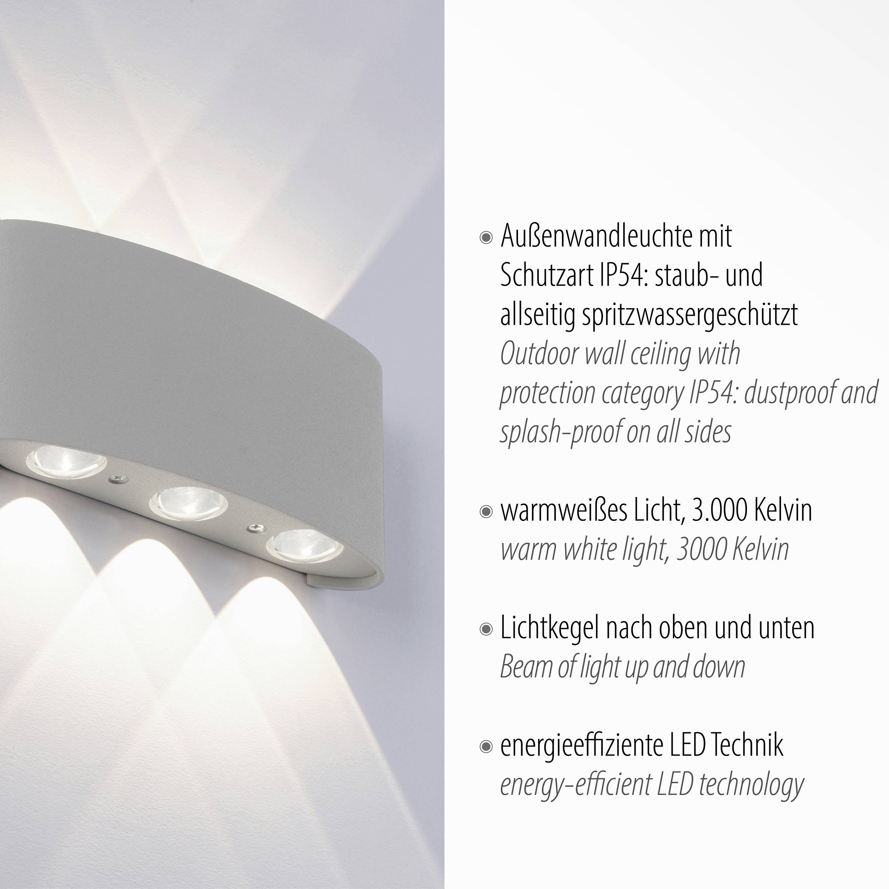 Paul Neuhaus CARLO 9488-21 LED-Wandleuchte 4.8 W LED Silber