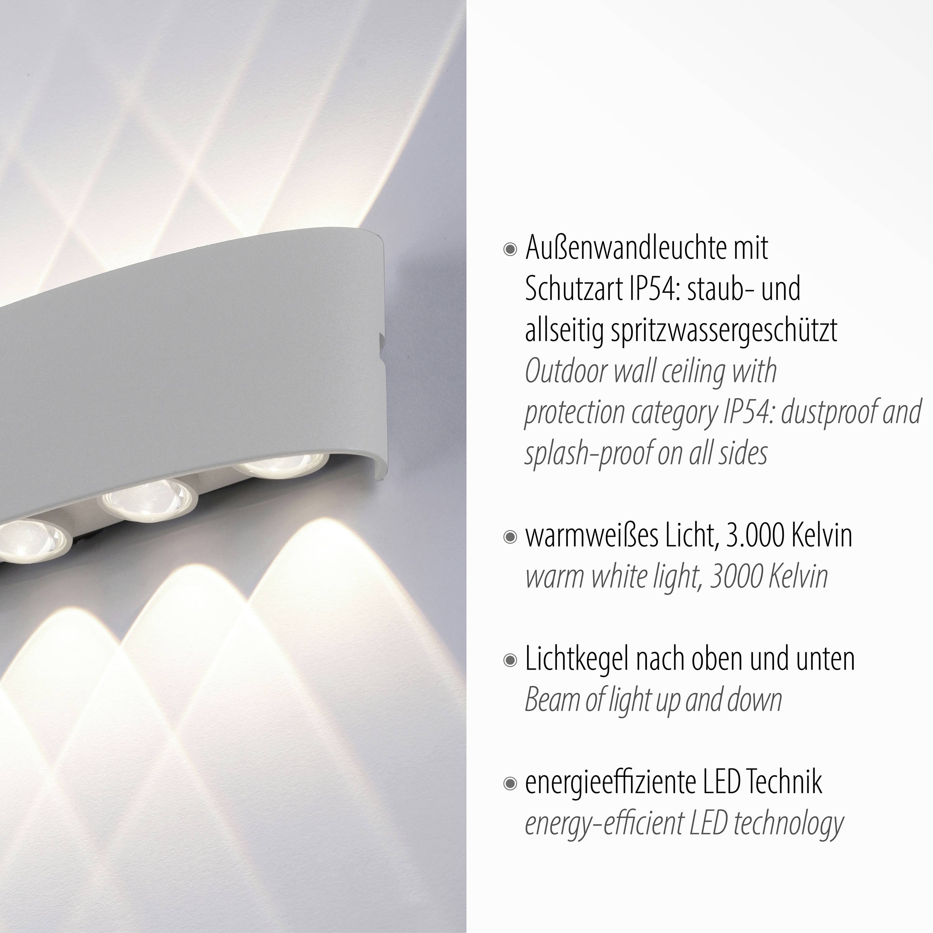 Paul Neuhaus CARLO 9489-21 LED-Wandleuchte 6.4 W LED Silber