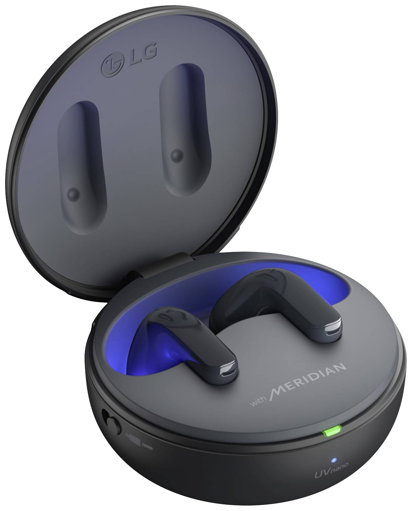 LG Electronics TONE Free DT90Q In Ear Kopfhörer Bluetooth® Stereo Schwarz Noise Cancelling, Mikrofon-Rauschunterdrückung Headset, Ladecase