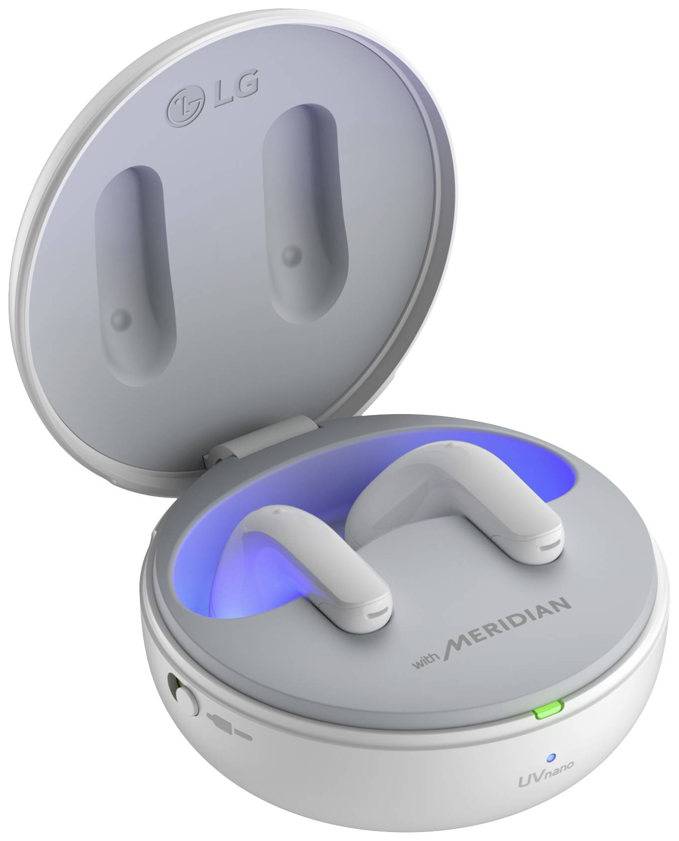 LG Electronics TONE Free DT90Q In Ear Kopfhörer Bluetooth® Stereo Weiß Noise Cancelling, Mikrofon-Rauschunterdrückung Headset, Ladecase