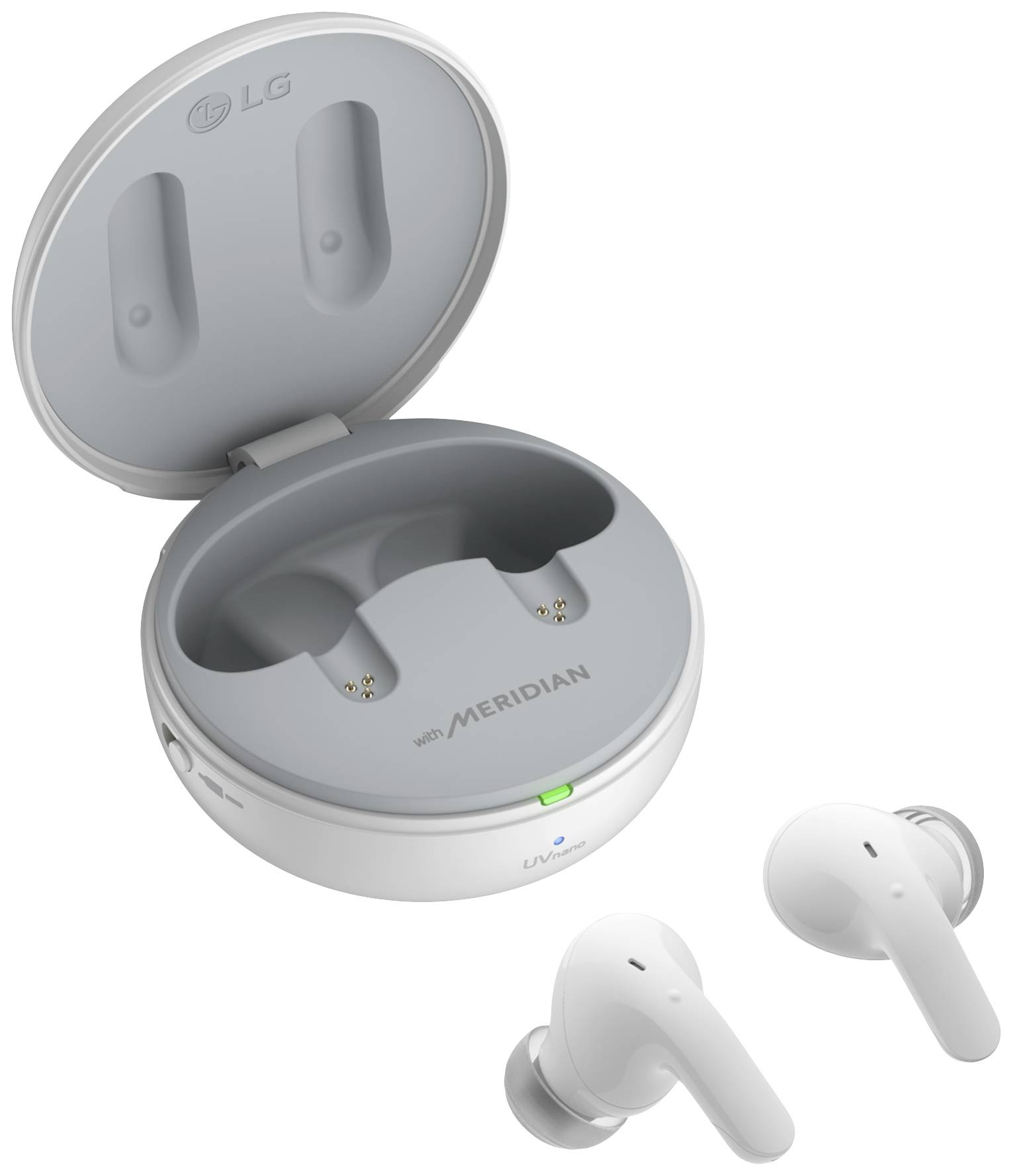 LG Electronics TONE Free DT90Q In Ear Kopfhörer Bluetooth® Stereo Weiß Noise Cancelling, Mikrofon-Rauschunterdrückung Headset, Ladecase