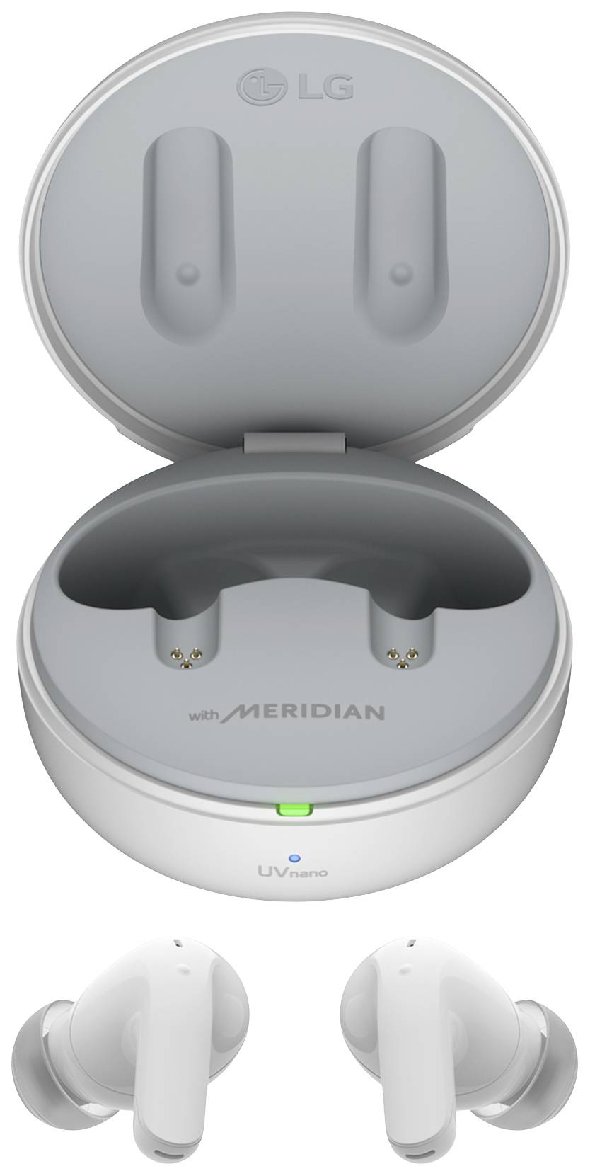 LG Electronics TONE Free DT60Q In Ear Kopfhörer Bluetooth® Stereo Weiß Noise Cancelling Ladecase