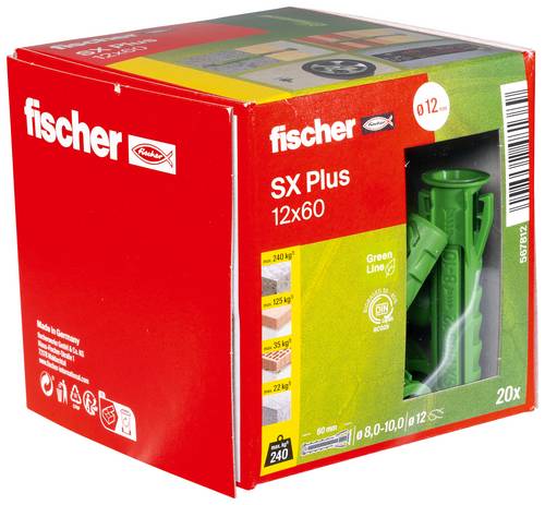 Fischer 567812 SX Plus Green Spreizdübel 60mm 12mm 20St.