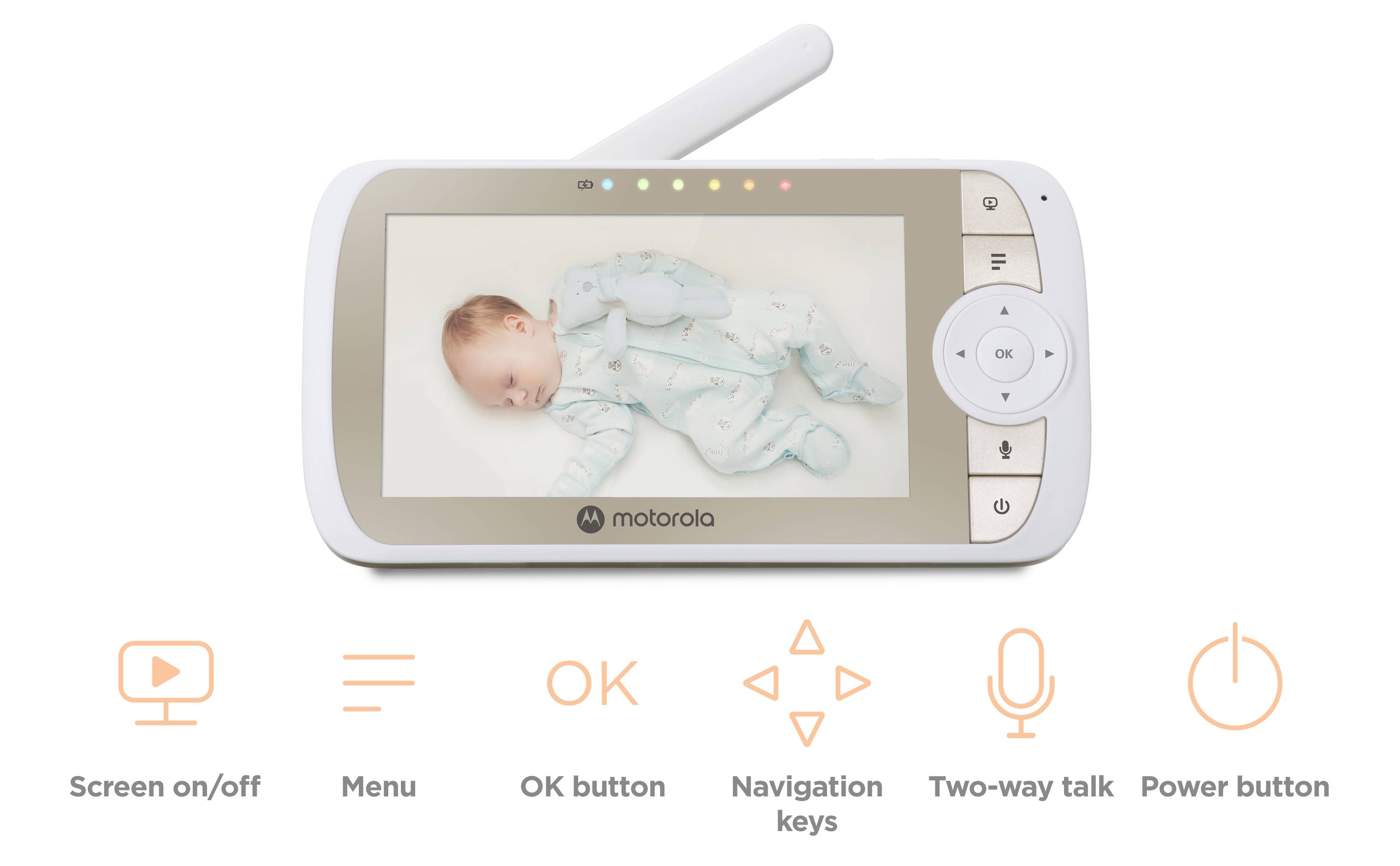 Motorola VM65X Connect 505537471087 Babyphone mit Kamera WLAN 2.4GHz