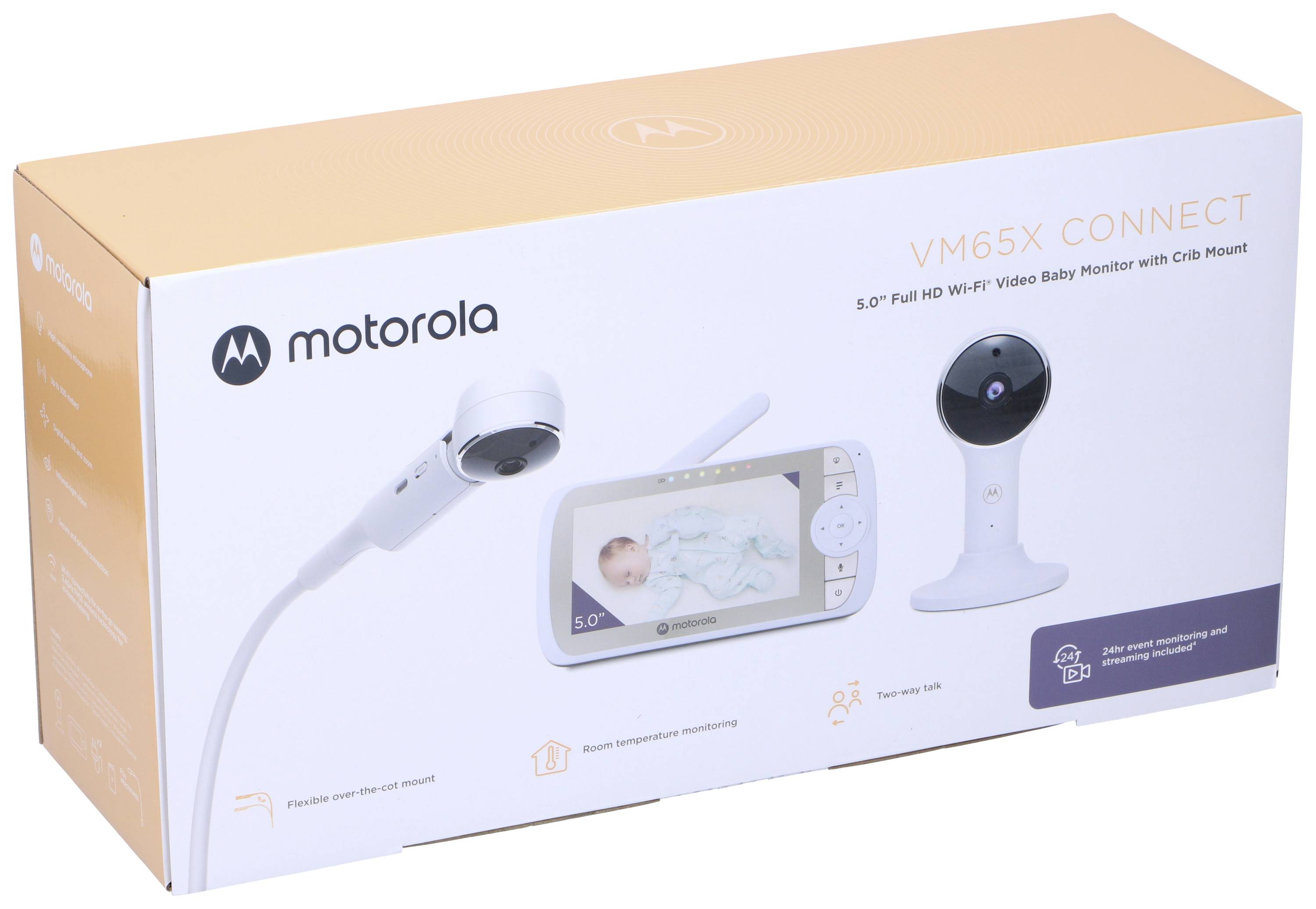 Motorola VM65X Connect 505537471087 Babyphone mit Kamera WLAN 2.4GHz